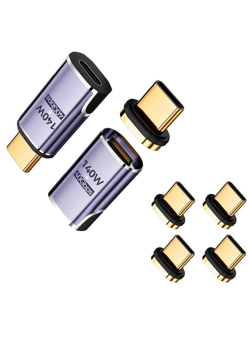 المغناطيسي الناقل التسلسلي العام محول نوع ج 40Gbps ، الناقل التسلسلي العام محول الناقل التسلسلي العام جيم الذكور والإناث دعم 8K 60Hz و 100W شحن سريع ، متوافق مع 3 / 4 ، نوع ج واجهة الجهاز - Image 2