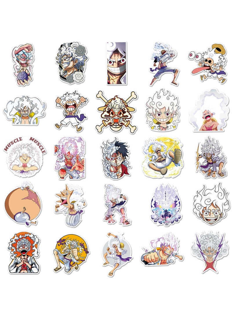 EHOME 50 piece Luffy's Gear 5 Nika Mode ONEPIECE Stickers, Laptop Ledger, Water Cup, Ipad Phone Case Decoration, Waterproof Sticker - Image 4