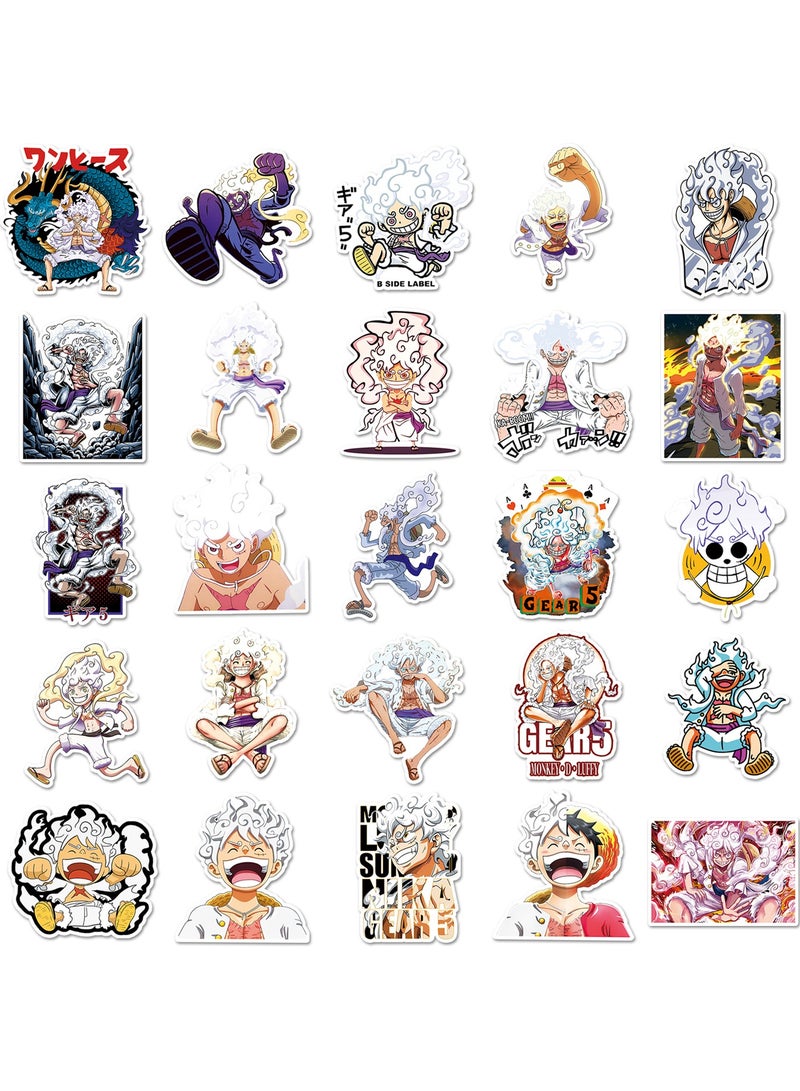 EHOME 50 piece Luffy's Gear 5 Nika Mode ONEPIECE Stickers, Laptop Ledger, Water Cup, Ipad Phone Case Decoration, Waterproof Sticker - Image 3