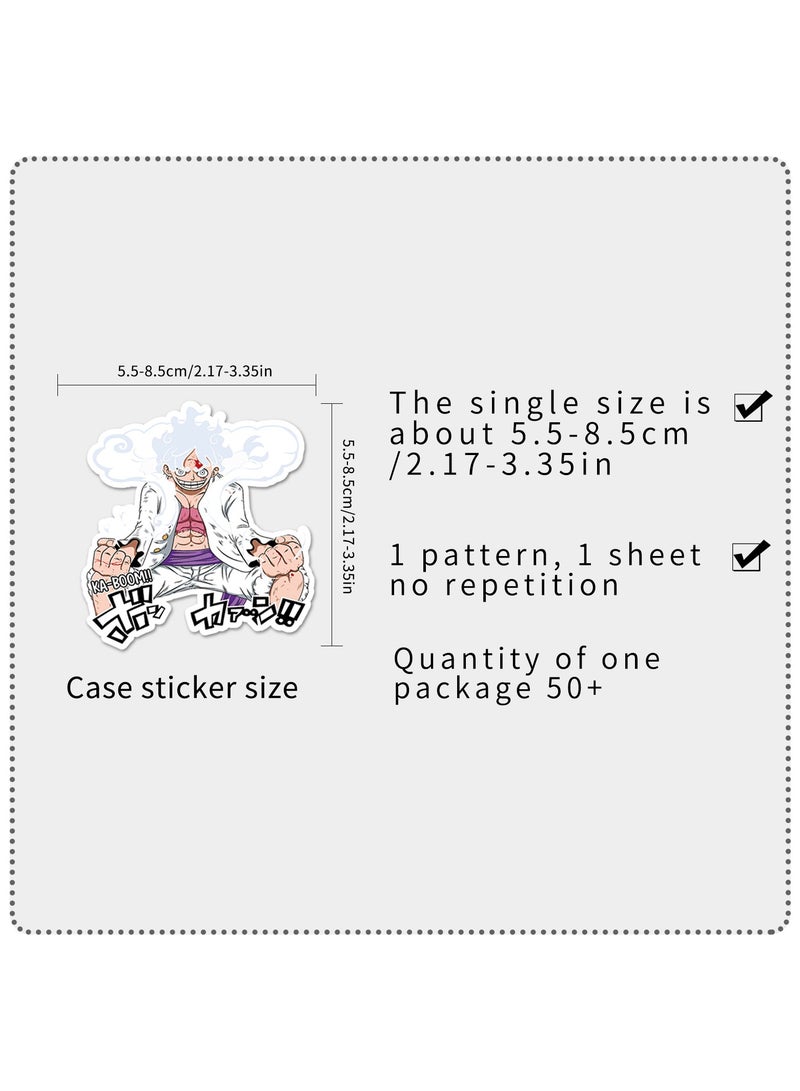 EHOME 50 piece Luffy's Gear 5 Nika Mode ONEPIECE Stickers, Laptop Ledger, Water Cup, Ipad Phone Case Decoration, Waterproof Sticker - Image 5
