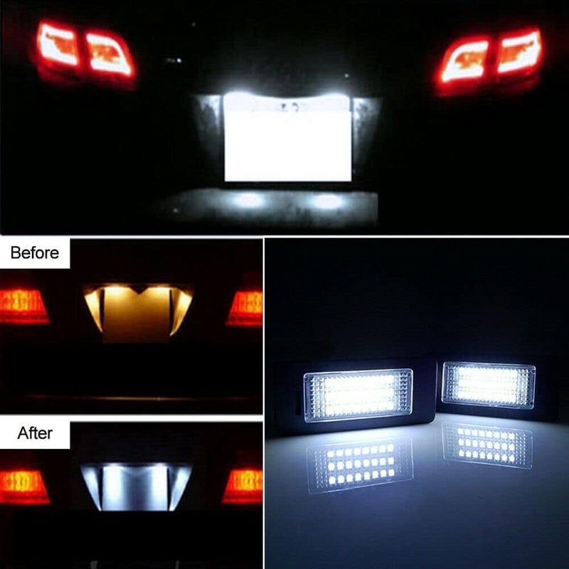 Pulchra License Number Plate Light LED Rear Number Plate Light For BMW E39 E60 E82 E90 E92 E93 M3 E39 E60 E70 X5 E60 E61 M5 E88, 2 Pcs Error Free License Plate Lamp Taillight - Image 2