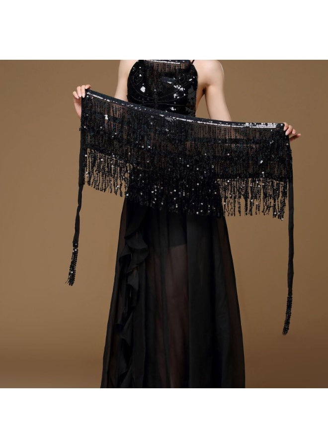 تنورة نسائية من الترتر اللامع تنورة رقص شرقي متلألئة تنانير رقص شرقي وشاح الورك شرابة تنانير حفلات تنكرية