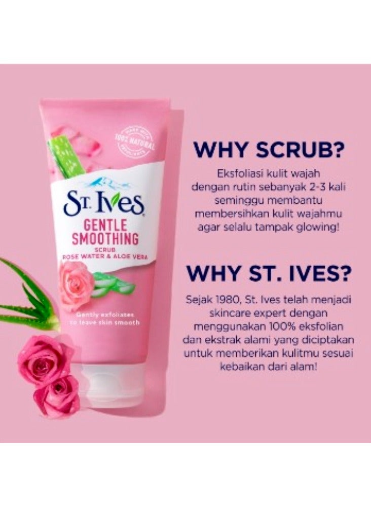 Stives Gentle Smoothing Rose Water & Aloe Vera Scrub - 170 Gm