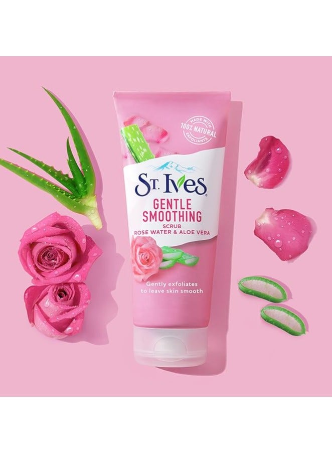 Stives Gentle Smoothing Rose Water & Aloe Vera Scrub - 170 Gm