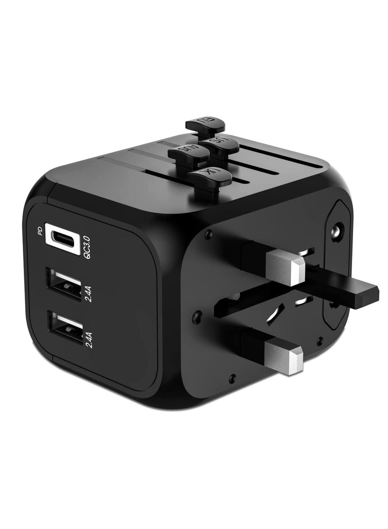 إكسيل X.cell 20W International Travel Charger ، 4x أسرع ، مصمم للاستخدام مع المقابس والدبابيس المتوافقة مع الولايات المتحدة والمملكة المتحدة والاتحاد الأوروبي والاتحاد الأفريقي لتشغيل الأجهزة الإلكترونية ال - Image 2