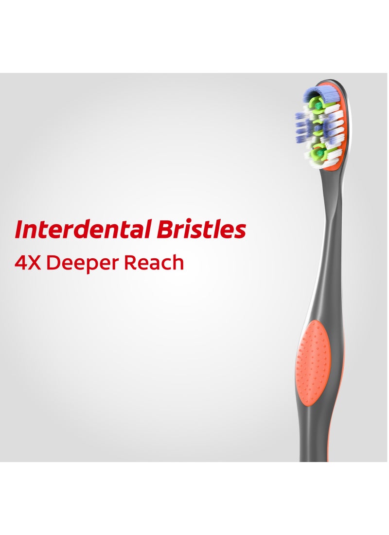 Colgate 360 Interdental Deep Clean Medium Toothbrush 2 Pcs - Image 2