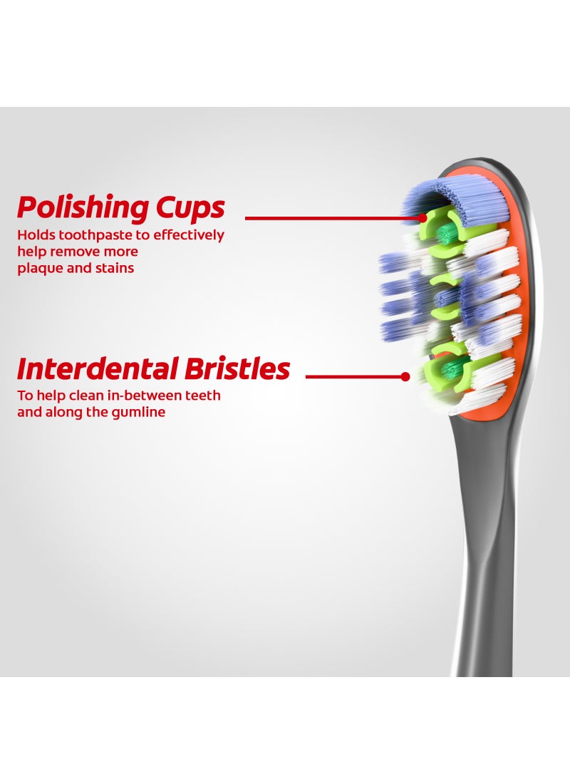 Colgate 360 Interdental Deep Clean Medium Toothbrush 2 Pcs - Image 3