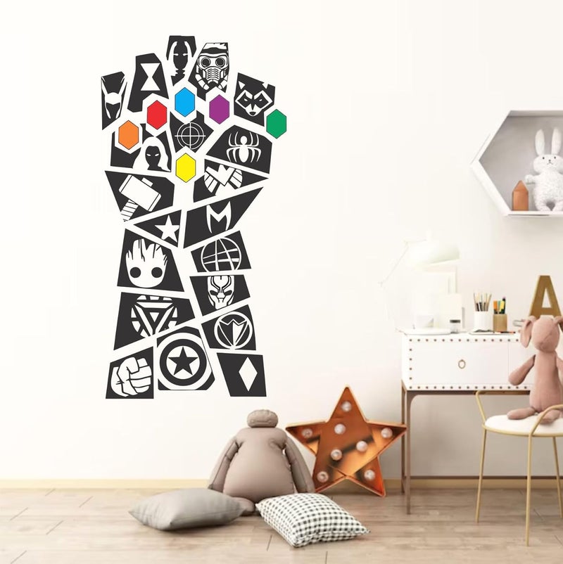 ملصقات جدارية لجاذبية الجدار قفاز إنفينيتي ثانوس مقاس 40x73 سم MD247_S