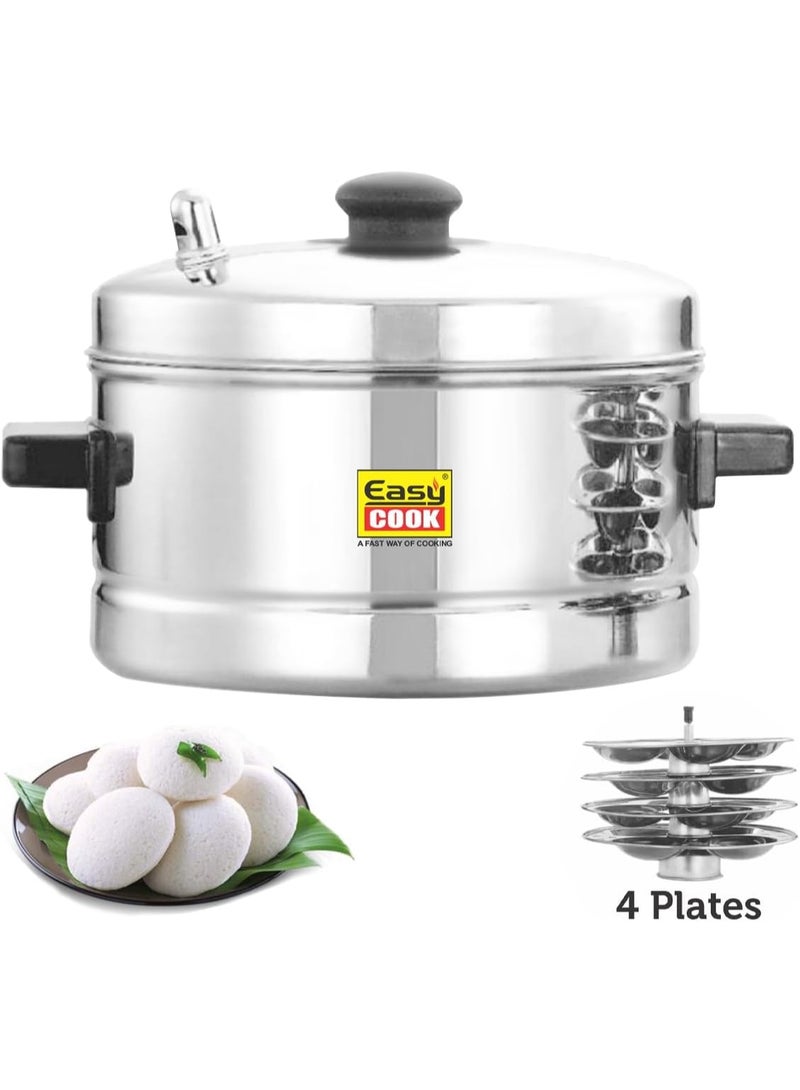 إيزي كوك طباخ إيدلي من الفولاذ المقاوم للصدأ بأربعة رفوف من إيزي كوك | صانع إيدلي هندي تقليدي مع رفوف من الفولاذ المقاوم للصدأ - Image 2