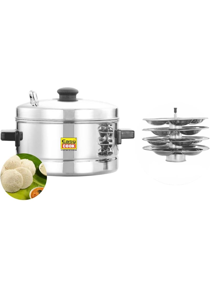 إيزي كوك طباخ إيدلي من الفولاذ المقاوم للصدأ بأربعة رفوف من إيزي كوك | صانع إيدلي هندي تقليدي مع رفوف من الفولاذ المقاوم للصدأ - Image 3