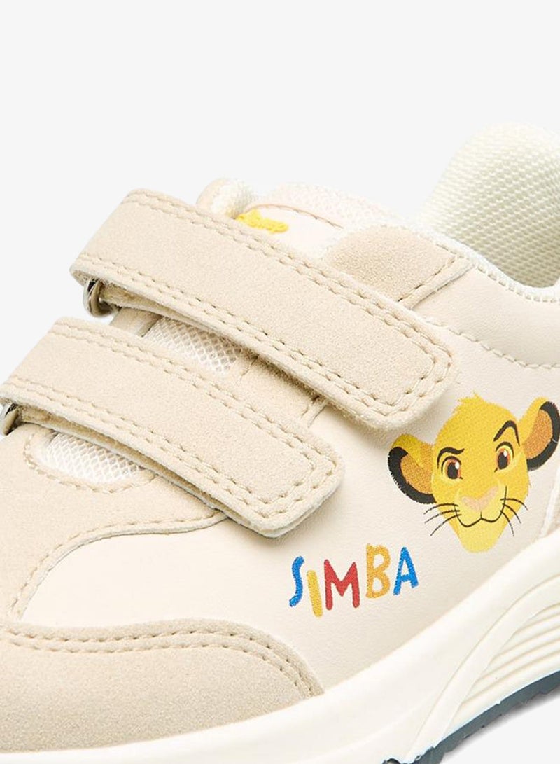 Disney Boys Simba Print Hook and Loop Sneakers - Image 4