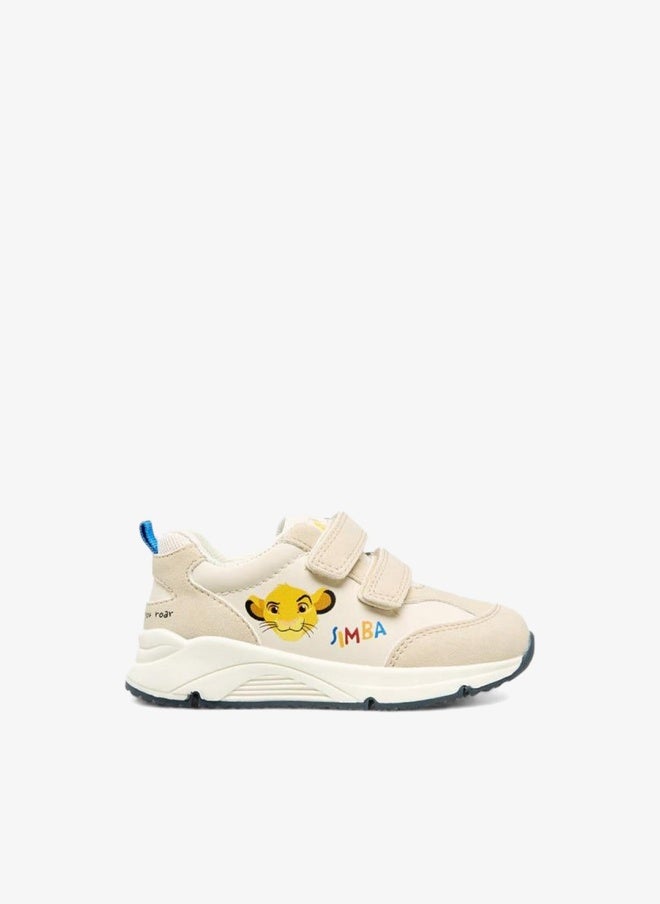 Disney Boys Simba Print Hook and Loop Sneakers - Image 1
