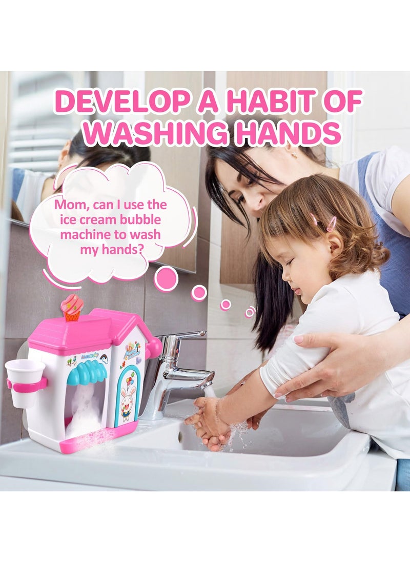 SYOSI - Toddler Bath Toys-Interactive Baby Shower Toys, Bubble Ice Cream Maker Bath Toy, Toddler Bath Toys Age 2-4, Bathtub Bubble Machine - Image 1