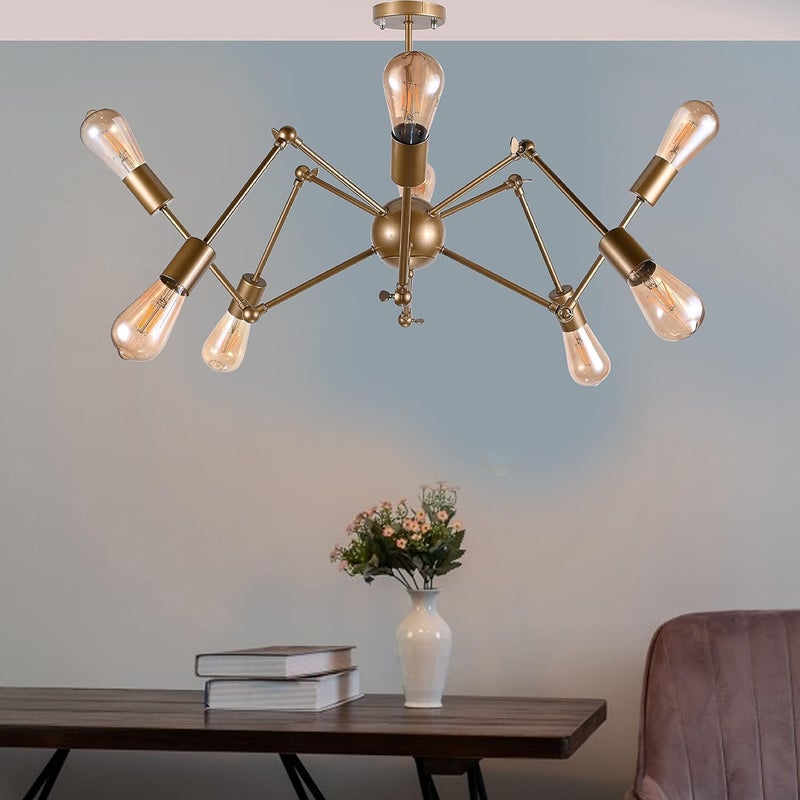 ElRawda Lighting El rawda rl-dc-b-005 spider adjustable ceiling lamp - golden - Image 1