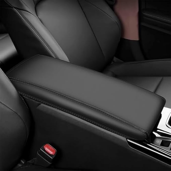 Center Console Armrest Cover For Toyota Camry Accessories 2025 Interior Camry Lesexlesxe Leather Arm Rest Seat Middle Console Box Lid Protectorblack - Image 1