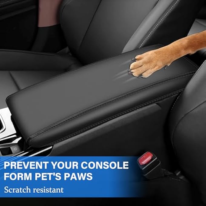 Center Console Armrest Cover For Toyota Camry Accessories 2025 Interior Camry Lesexlesxe Leather Arm Rest Seat Middle Console Box Lid Protectorblack - Image 3