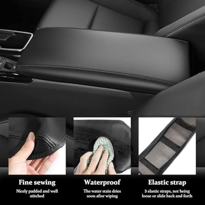 Center Console Armrest Cover For Toyota Camry Accessories 2025 Interior Camry Lesexlesxe Leather Arm Rest Seat Middle Console Box Lid Protectorblack - Image 4