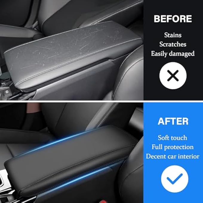 Center Console Armrest Cover For Toyota Camry Accessories 2025 Interior Camry Lesexlesxe Leather Arm Rest Seat Middle Console Box Lid Protectorblack - Image 2