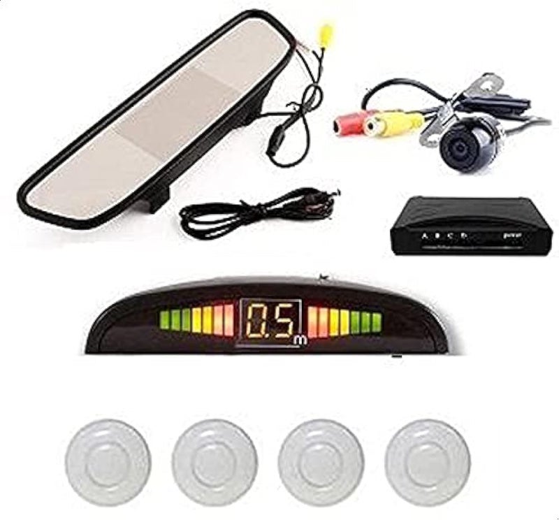 حساسات ركن السيارة، كاميرا، مؤشرات انعطاف، وشاشة LCD مقاس 5 بوصات - Image 1