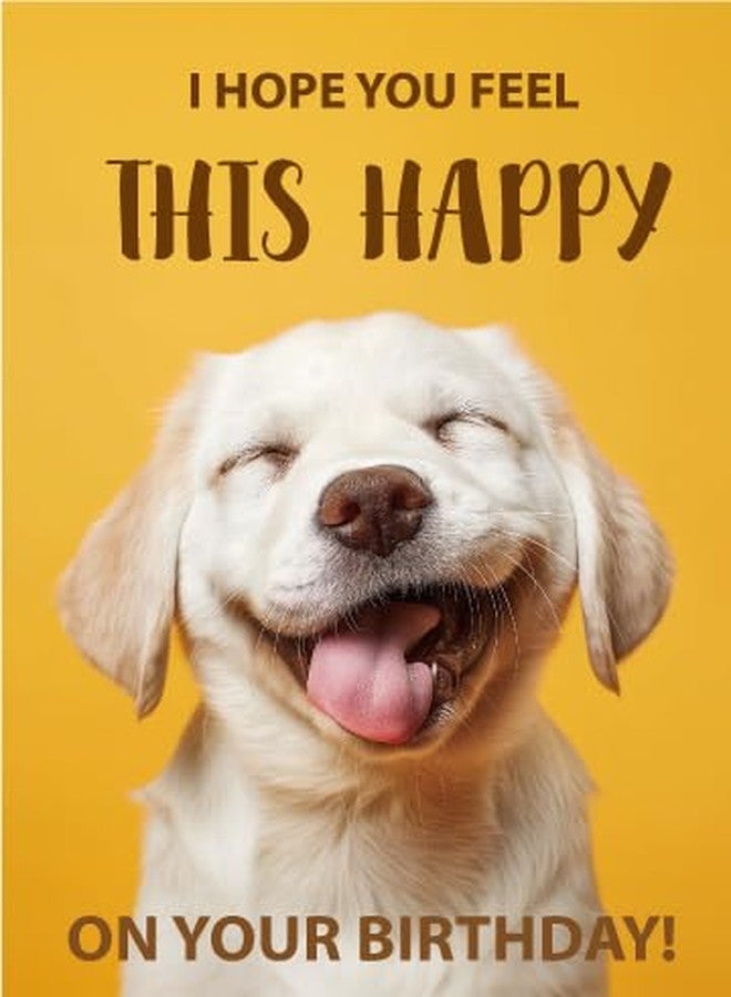 Gooji 5x7 Funny Happy Dog Birthday Card - Cute Puppy Design, Hilarious Greeting, Perfect for Dog Lovers, Men, Women, Husband, Wife - Image 1