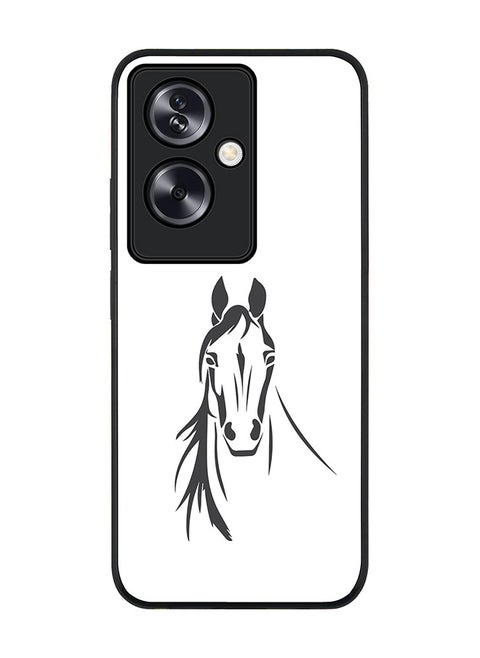 Rugged Black Edge Case for OnePlus Nord N30 SE, Slim fit Soft Case Flexible Rubber Edges Anti Drop TPU Gel Thin Cover - Arabian Stallion