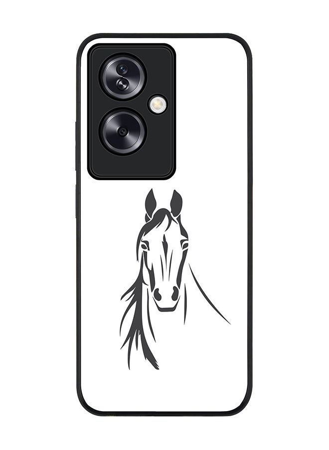 Stylizedd - Rugged Black Edge Case for OnePlus Nord N30 SE, Slim fit Soft Case Flexible Rubber Edges Anti Drop TPU Gel Thin Cover - Arabian Stallion - Image 1