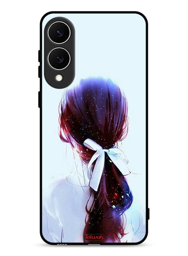Tolwak Samsung Galaxy S25 Edge Protective Case Cover Tie Hair With Hairband Girl Art - Image 1