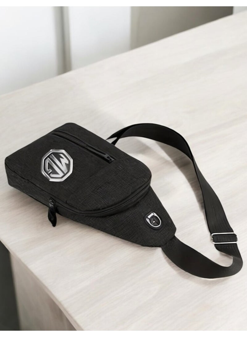 ام جي شنطة كروس بودي رجالية من إم جي بتصميم راقي وأنيق باللون الأسود - Image 4