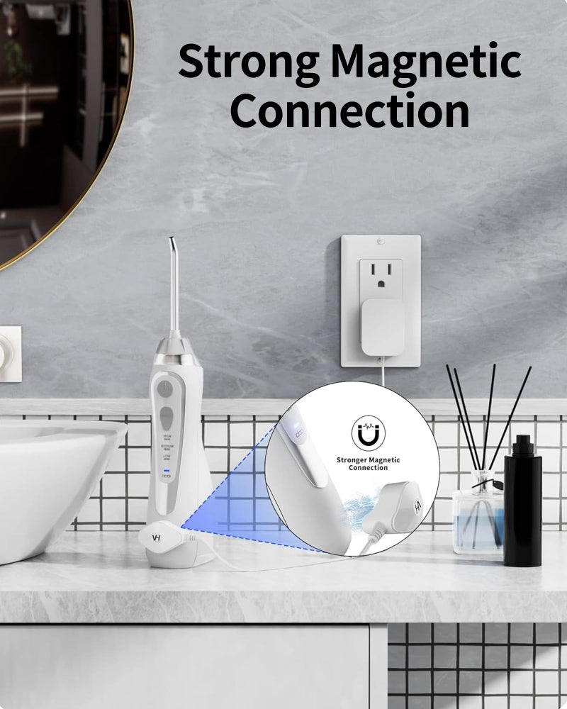 VHBW Magnetic Charger for Waterpik Water Flosser WP-560, Charging Cord Compatible with Waterpik Cordless Water Flosser WP-560 WP-562 WP-563 WP-567 WP-569 Power Cord (Not for WP-580 Series) - Image 4