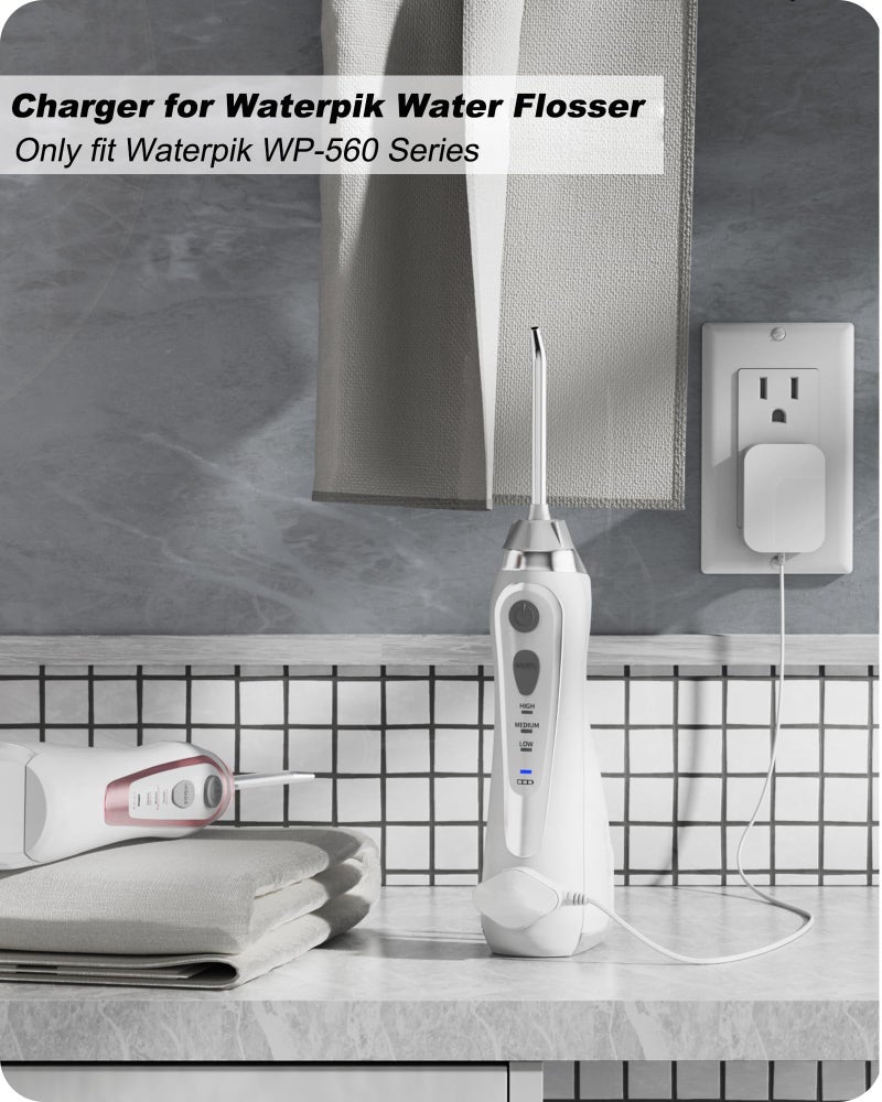 VHBW Magnetic Charger for Waterpik Water Flosser WP-560, Charging Cord Compatible with Waterpik Cordless Water Flosser WP-560 WP-562 WP-563 WP-567 WP-569 Power Cord (Not for WP-580 Series) - Image 5