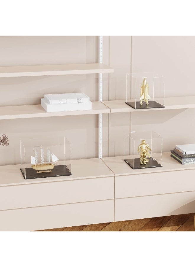 TPGP Acrylic Display Case, 11X9X11 Inch Cube Acrylic Boxes For Display, Clear Display Cases With Matte Black Base And Lid For Tiny House Kit And Miniature Dollhouse - Image 4