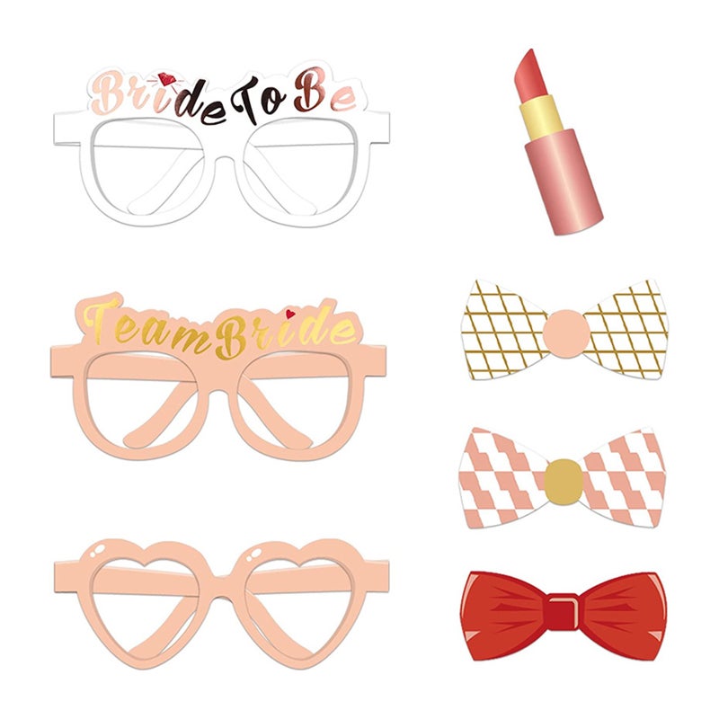 23PCS Wedding Photo Booth Props Bridal Shower Party Decorations Selfie Station for Wedding Party Game Accessories - Image 5