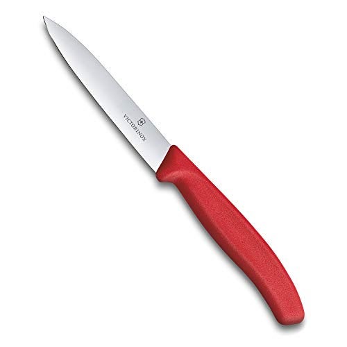 Victorinox VIC-6.7701 Swiss Classic Paring 4" Straight Spear Point Blade 5/8" Width at Handle Red - Image 5