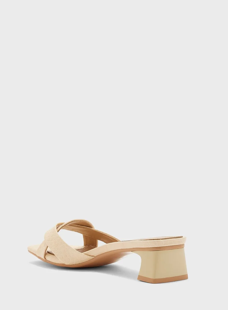 Khizana Textured Twisted Heeled Sandal