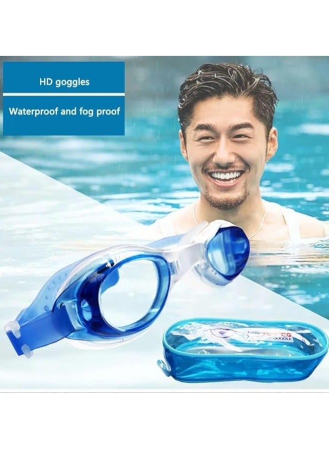 Swim Goggles Anti Fog Anti-Leak UV Protection Youth Kids Wide Swim Goggles with Adjustable Strap (Multicolor) - Image 4