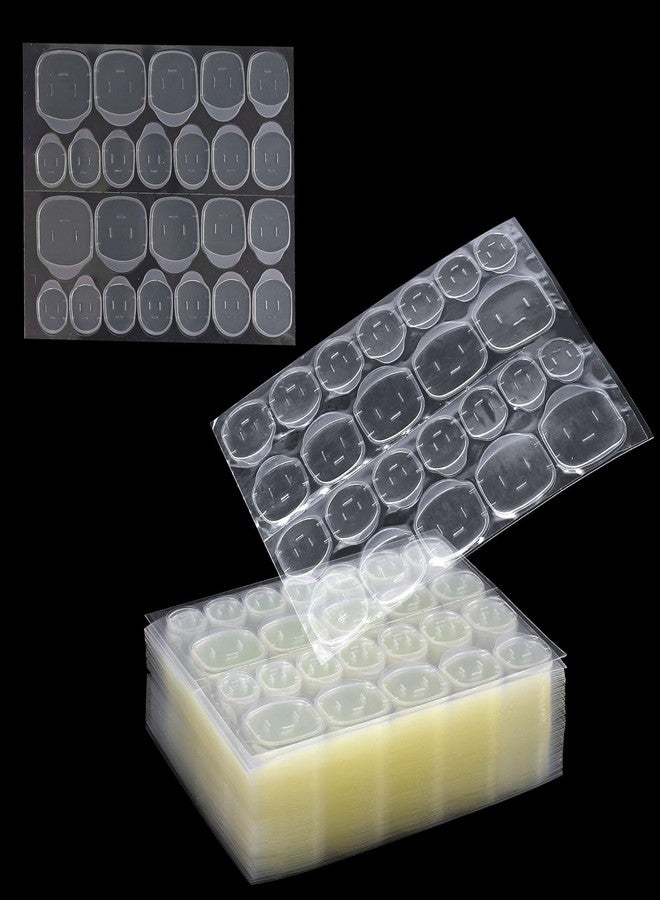MyAoKuE-UP 1200pcs Adhesive Tabs Waterproof Breathable Glue Tabs Waterproof Double-Sided Nail Jelly Sticker Super Sticky Fake Nail Glue Stickers Transparent Flexible for Manicure (Big Size 50 Sheets) - Image 1