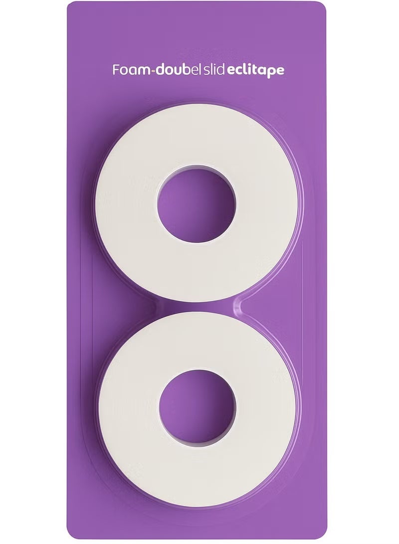 شريط تثبيت مزدوج الجوانب شديد التحمل، 2 بكرة، إجمالي 2 متر، التصاق قوي، لون أبيض نظيف، مقطوع حسب الحجم، مثالي للحرف اليدوية والمشاريع المنزلية والديكور المنزلي ويتحمل حتى 900 جرام - Image 5