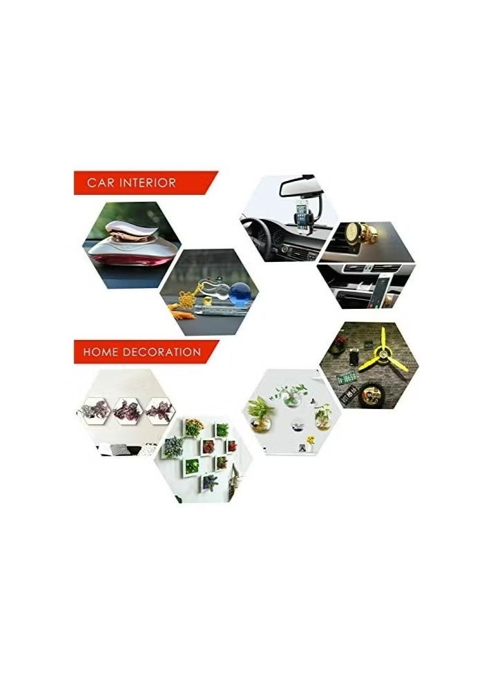 شريط تثبيت مزدوج الجوانب شديد التحمل، 2 بكرة، إجمالي 2 متر، التصاق قوي، لون أبيض نظيف، مقطوع حسب الحجم، مثالي للحرف اليدوية والمشاريع المنزلية والديكور المنزلي ويتحمل حتى 900 جرام - Image 2