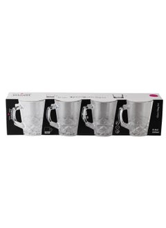 Elegant Set of 4 clear glass tea cups 240 ml  - Image 3