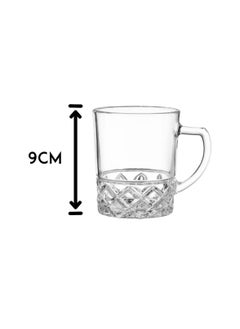 Elegant Set of 4 clear glass tea cups 240 ml  - Image 4