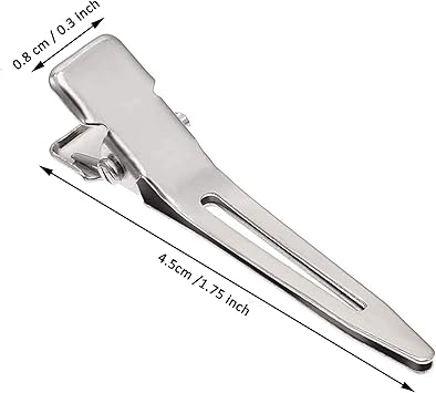 Wendergo 50PCS Silver Metal Hair Clips 45mm175inch Sectioning Clips Hair Duck Teeth Hairpins Curl Setting for DIY Hair Extensions - Image 2