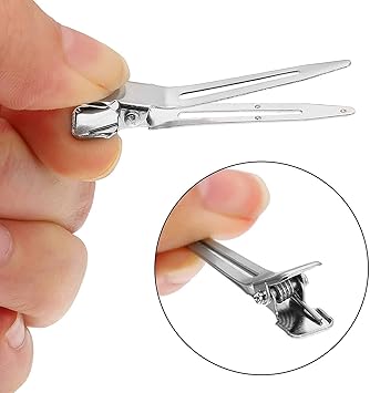 Wendergo 50PCS Silver Metal Hair Clips 45mm175inch Sectioning Clips Hair Duck Teeth Hairpins Curl Setting for DIY Hair Extensions - Image 3