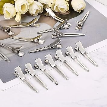 Wendergo 50PCS Silver Metal Hair Clips 45mm175inch Sectioning Clips Hair Duck Teeth Hairpins Curl Setting for DIY Hair Extensions - Image 5