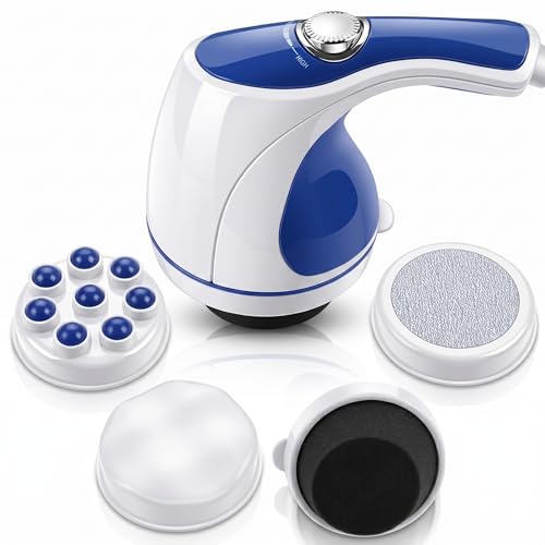 Veentus Body Massager Machine for Pain Relief | Corded Electric Handheld Full Body Massager for Head Neck Shoulder Back Leg Foot Support, Device for Joint Area Comfort, White - Image 1