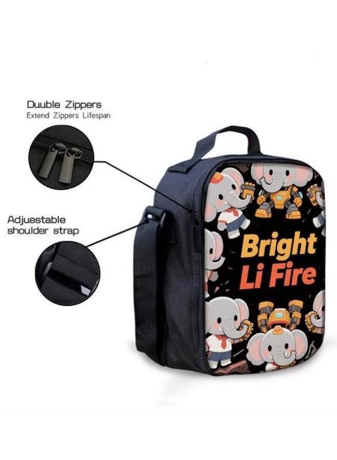 Bright Li Fire Three-piece set of cartoon bags, easily cope with various occasions (students, children, friends' outings, mountain climbing, schooling, etc.) | Backpack + hand-held + stationery bag | School season/holiday gifts - 60 - Image 3
