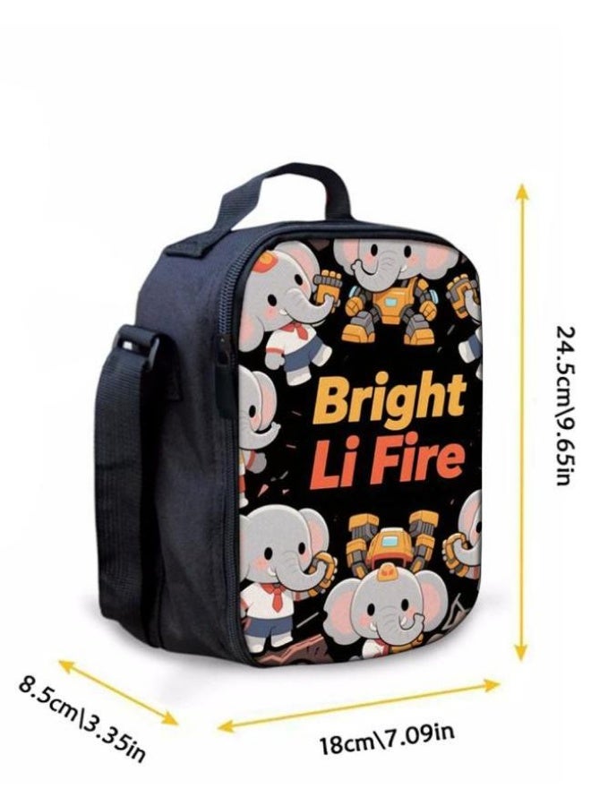 Bright Li Fire Three-piece set of cartoon bags, easily cope with various occasions (students, children, friends' outings, mountain climbing, schooling, etc.) | Backpack + hand-held + stationery bag | School season/holiday gifts - 60 - Image 4