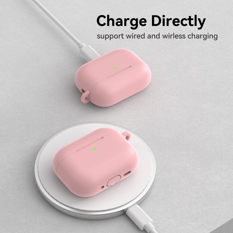 CASEFUN Compatible with AirPods Pro 3 Case, Cute Silicone Apple Airpods Pro 3 Case Protective Cover with Cleaner Kit and Keychain Acessories for Women Girls - Image 5