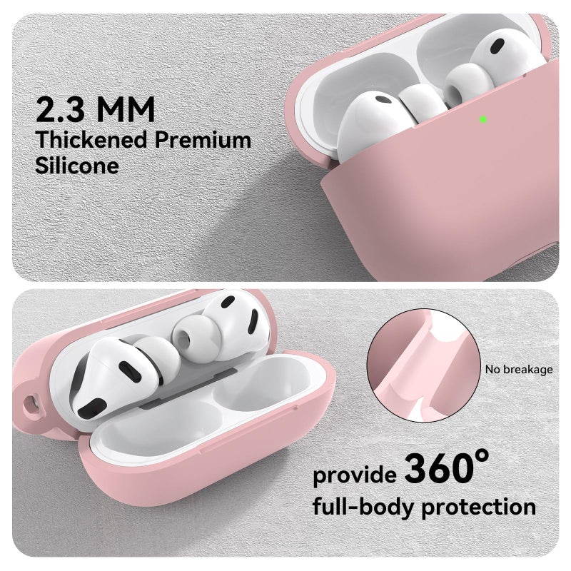 CASEFUN Compatible with AirPods Pro 3 Case, Cute Silicone Apple Airpods Pro 3 Case Protective Cover with Cleaner Kit and Keychain Acessories for Women Girls - Image 3