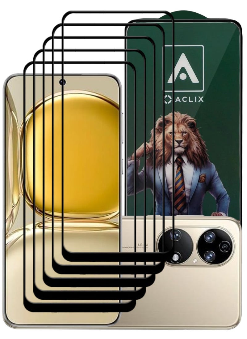 ACLIX 5 Pieces Antistatic ESD Dustproof Premium Quality High Definition Tempered Glass Screen Protector Designed For Huawei P50 - Image 1