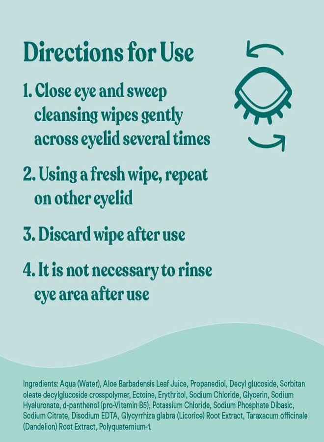 Biotrue Micellar Eyelid Cleansing Wipes, Fragrance-Free Eyelid Care for Dry, Irritated Eyes, Gently Cleanses, Hydrates & Soothes Eyelids, Moisturizing Eye Wipes for Daily Use, 30 Wipes (Pack of 1) - Image 5